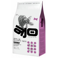AJO Cat Delicate , низкозерновой для привередливых кошек и котят с индейкой 