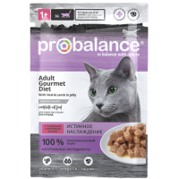 ProBalance,Gourmet Diet, влажный корм д/кошек тунец/лосось 28шт 