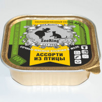 ZooRing, влажный корм д/кошек в желе (ассорти из птицы)