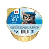 Зоогурман, Мясное суфле влажный корм д/кошек (ягненок)