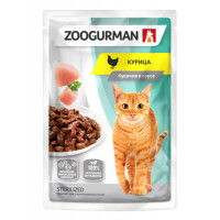 Зоогурман, Sterilized, влажный корм д/кошек (курица в соусе)