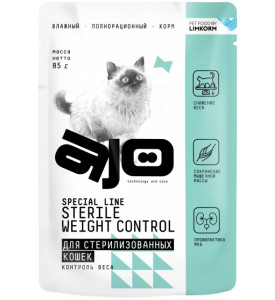 AJO Cat Sterile Weight Control, влажный корм д/кошек стерилизованных 