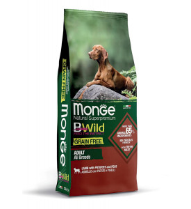 Monge, Bwild Grain Free, беззерновой корм для собак всех пород (ягненок)