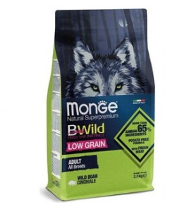 Monge, BWild Low Grain низкозерновой корм д/собак всех пород (кабан)