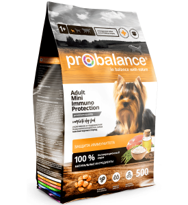 ProBalance, Adult Immuno Mini, корм д/собак мини пород (птица)