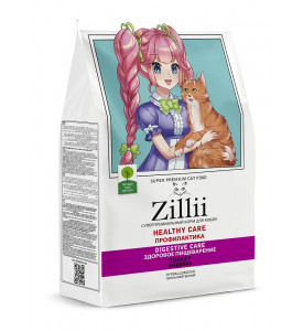 Zillii, HEALTHY E Digestive Care, корм д/кошек, поддержка пищев.системы 
