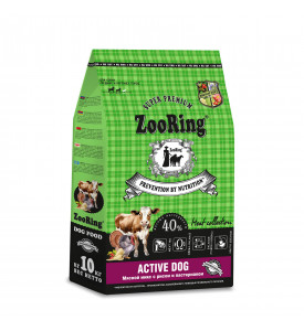 ZooRing, Active Dog, сухой корм д/собак средн/крупн. пород (мясной микс/рис)