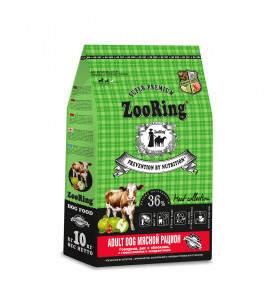 ZooRing, Adult Dog, сухой корм д/собак средн/крупных пород (говядина/рис)