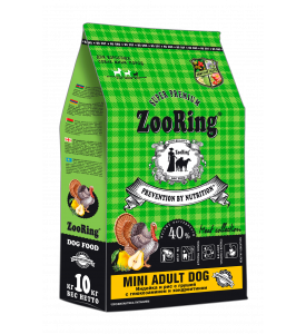 ZooRing, Adult MINI Dog,корм д/собак мини пород индейка/рис/груша