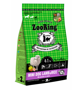 ZooRing, Mini Lamb&Rice, корм д/собак мини пород (ягненок/рис)