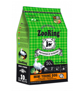ZooRing, Mini Young, корм д/собак мини пород (утка/рис/брокколи) 