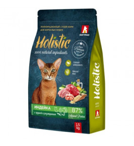 Зоогурман, Holistic, корм д/кошек взрослых (индейка/груша)