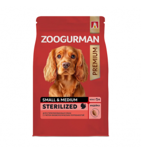 Zoogurman Red,Sterilised для собак мелких/средних пород (индейка)