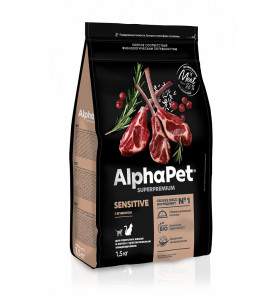 AlphaРet Superpremium, Sensitive корм д/кошек (ягненок)